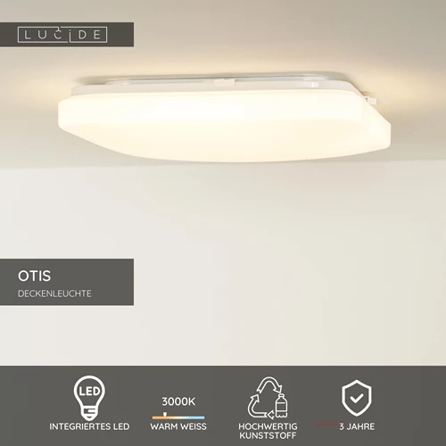 Lucide OTIS - Deckenleuchte - LED - 1x32W 3000K - Opal - USP